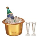 (image for) Champagne w/ Ice Bucket & 2 Flutes - Copper