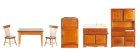 (image for) Kitchen Set - Walnut - 6pc