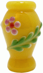 (image for) Yellow Floral Fused Glass Vase