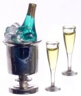 (image for) Champagne Bottle & 2 Fluted Glasses Set