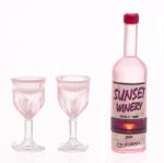 (image for) Rose Wine w/ 2 Goblets