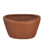 (image for) Small Dark Oval Planter Pot - Terra-Cotta