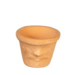 (image for) Small Round Face Planter Pot - Terra-Cotta