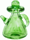 (image for) 1/2in Scale Green Glass Teapot