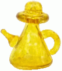 (image for) 1/2in Scale Yellow Glass Teapot