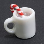 (image for) Hot Chocolate in Mug with Whipped Cream and Candy Cane