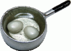 (image for) 2 Eggs Boiling in a Pan