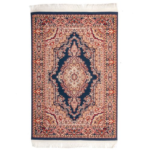 (image for) Fringed Turkish Carpet - Large - Navy