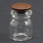 (image for) Glass Jar w/ Dark Brown Lid