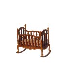 (image for) 1/2in Scale Baby Cradle - Walnut