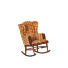 (image for) 1/2in Scale Upholstered Rocking Chair - Walnut