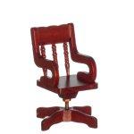 (image for) Swivel Desk Chair - Mahogany