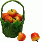 (image for) Leaf Basket Filled w/ Macintosh Apples