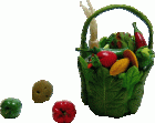 (image for) Leaf Basket Filled w/ Vegetables