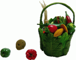 (image for) Leaf Basket Filled w/ Vegetables