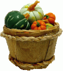 (image for) Bushel Basket of Pumpkins & Gourds