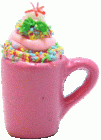 (image for) Christmas Pink Mug w/ Whipped Topping