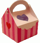 (image for) Valentines Cake/Pastry Box w/ Window & Handle