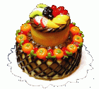 (image for) 2-Tiered Fruit Topped Cake Style 1