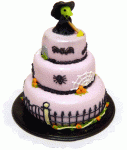 (image for) Happy Halloween 3 Tier Cake w/ Witch