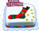 (image for) Christmas Stocking on Sheet Cake