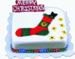 (image for) Christmas Stocking on Sheet Cake