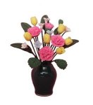 (image for) Assorted Pink Carnations with Vase