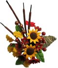 (image for) Fall Cornucopia Floral Arrangement