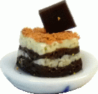 (image for) Brownie Layer w/ Chocolate Accent on Plate