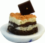 (image for) Brownie Layer w/ Chocolate Accent on Plate