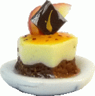 (image for) Caramel Flan w/ Apple & Chocolate Accent