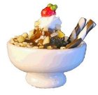 (image for) Chocolate Ice Cream Sundae in Bowl