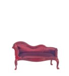 (image for) Burgundy Chaise - Mahogany