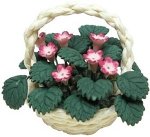 (image for) Small Pink Flowers In Basket