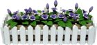 (image for) Purple Cup Flowers In Picket Fence Planter