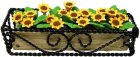 (image for) Sunflowers in Braided Wrought Iron Window Box