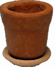 (image for) Small Clay Pot w/ Saucer