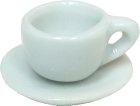 (image for) White Ceramic Cup & Saucer