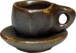 (image for) Brown Ceramic Cup & Saucer