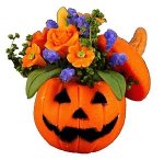 (image for) Halloween Pumpkin Floral Arrangement