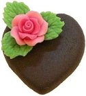 (image for) Chocolate Heart Cake with Rose