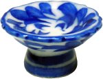 (image for) Blue Ceramic Pedestal Bowl Stand