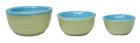 (image for) Ceramic Bowl Set Aqua 3pc