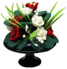 (image for) Red/White Arrangement on a Glass Stand