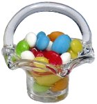 (image for) Glass Basket Filled with Eggs