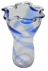 (image for) Blue Swirled Glass Vase