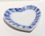 (image for) Ceramic Heart Tray - Blue & White