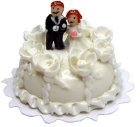 (image for) Single Layer Wedding Cake