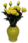 (image for) Ceramic Vase / 12 Yellow Roses (Flowers are Loose)