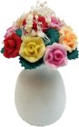 (image for) Rose Bouquet in Unfinished Ceramic Vase